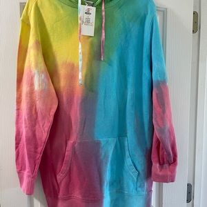 PINK BY VICTORIA’S SECRET TIE DYE LONG HOODIE